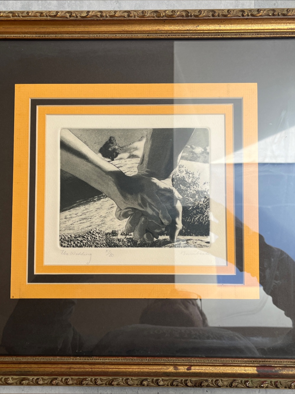 Dave Bumbeck the wedding limited print 57/80 beautiful frame and matte.